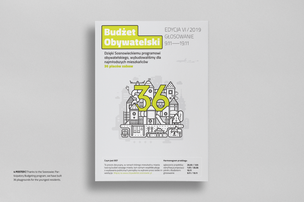 The promotion of the concept of participatory budgeting - poster campaign and data visualisation